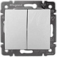 Переключатель без рамки Legrand Valena 2-кл. проходной белый картинка